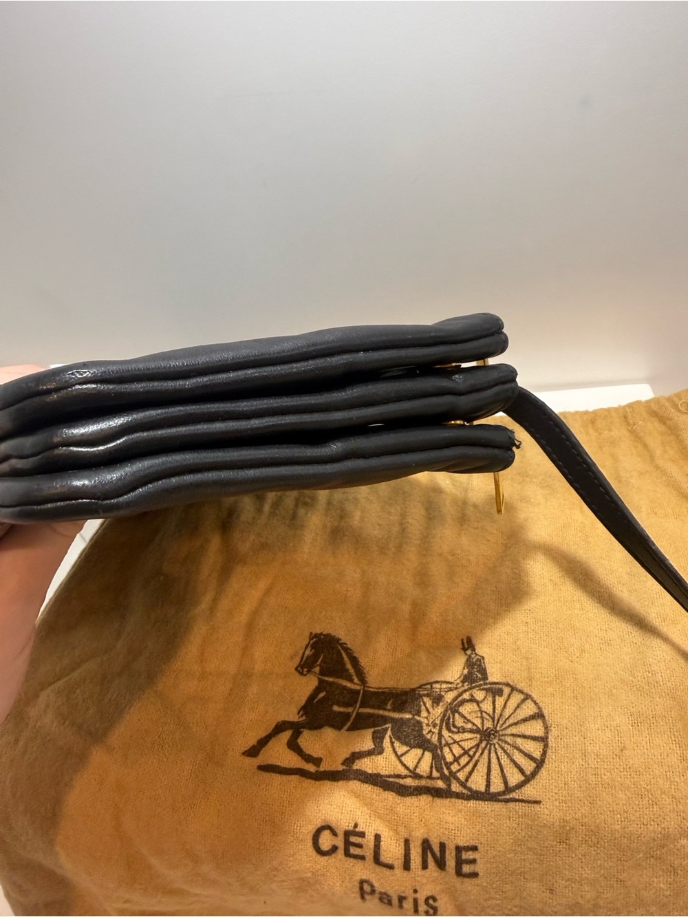 Celine Trio Black Leather Crossbody Bag - Picture 6 of 14